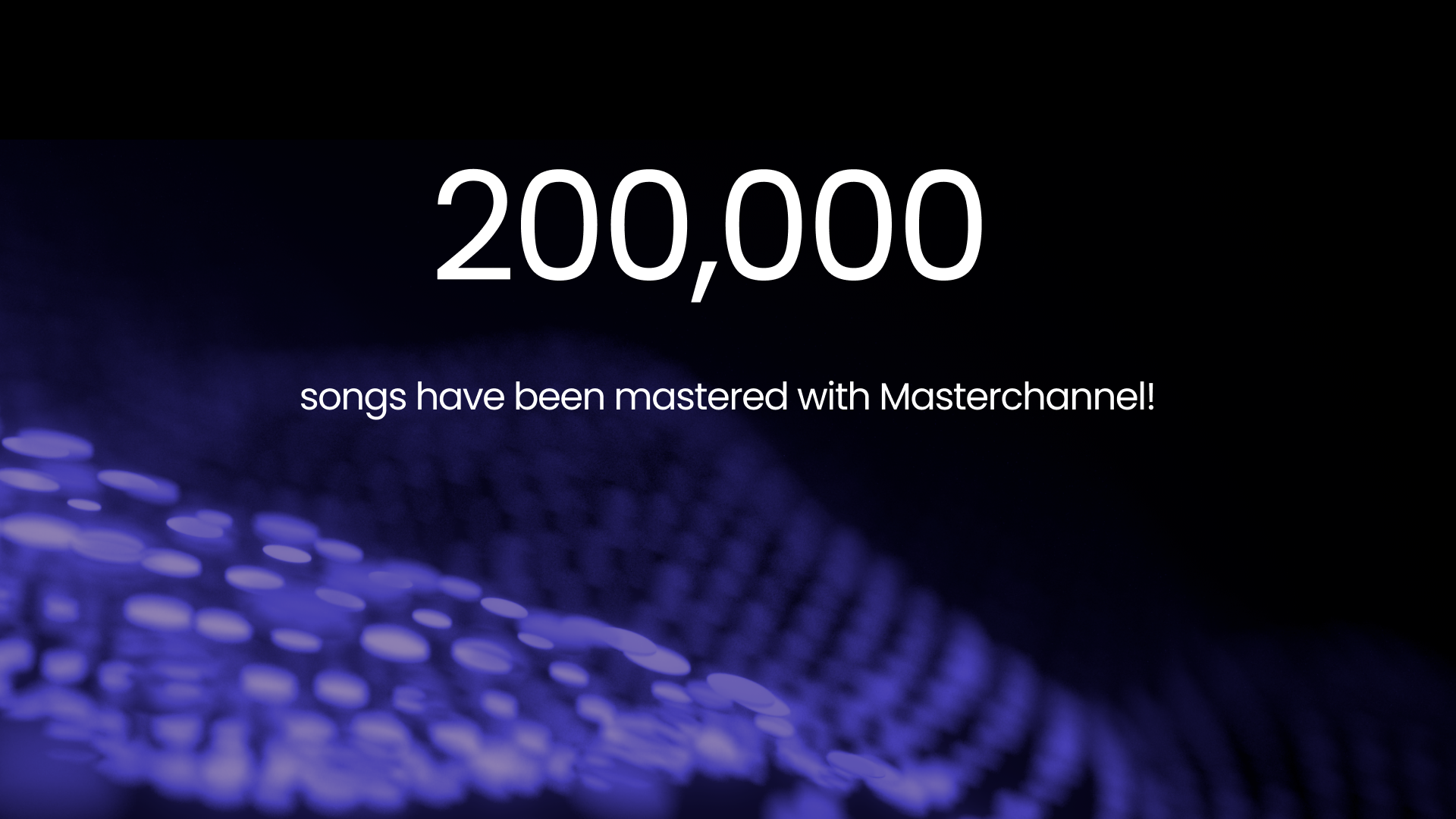 200,000 songs have now been mastered with Masterchannel!